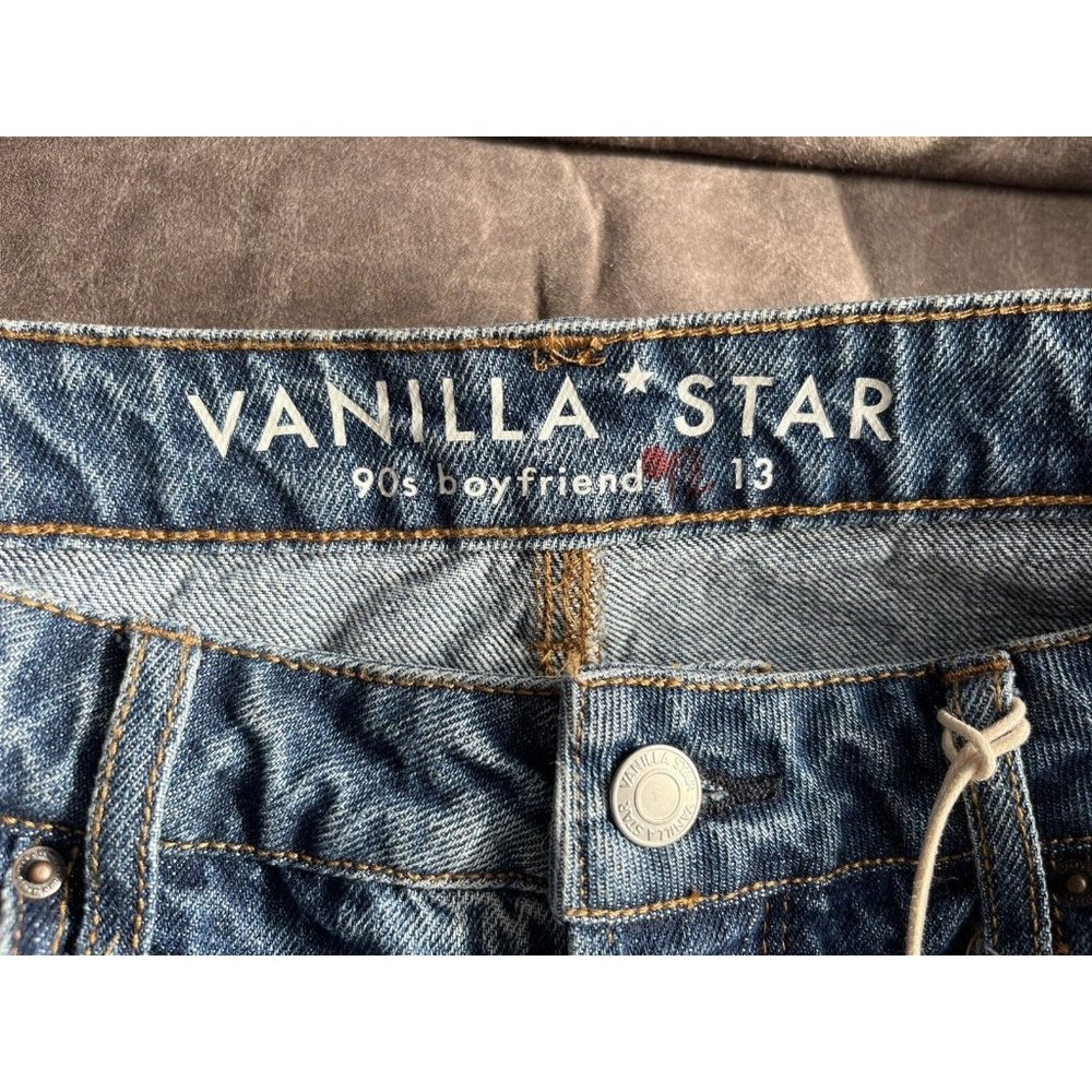 Vanilla Star Blue Distressed Boyfriend Jeans - Picture 7 of 9